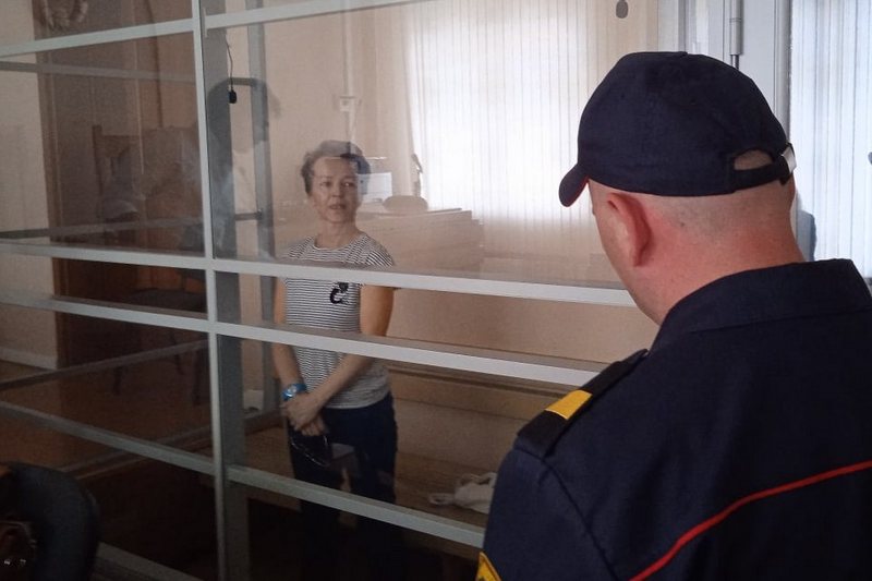 Ірына Слаўнікава за хвіліну да прысуду. Фота БАЖ