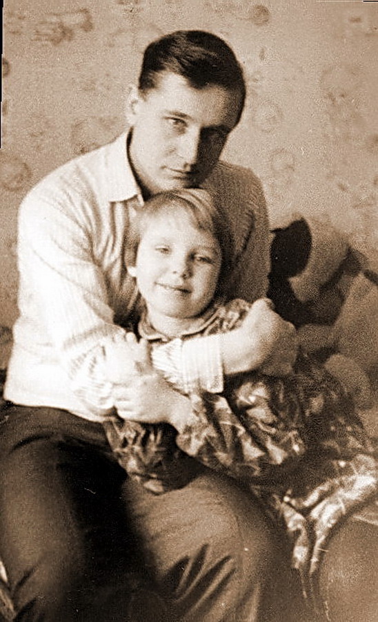 З дачкой Вольгай, каля 1988 года