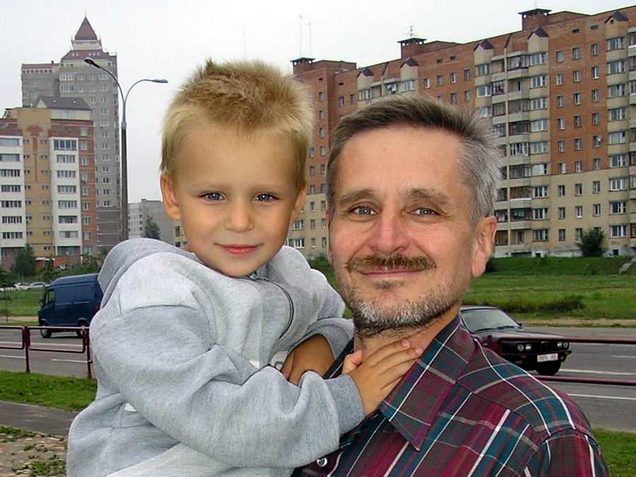 З сынам Цімохам, жнівень 2006 года