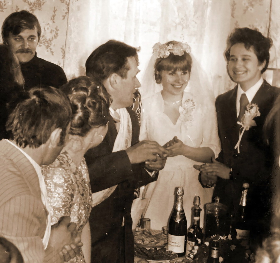 Вяселле з першай жонкай Людмілай, 1978 год