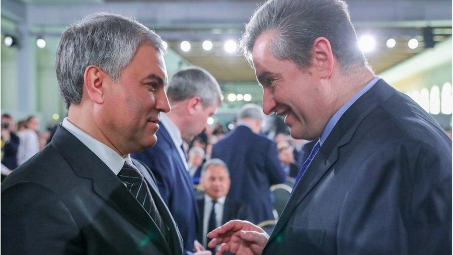 Фото: Mikhail Klementiev/TASS. Спикер Госдумы Вячеслав Володин узнал о "ситуации со Слуцким" еще 23 февраля. 2 марта он пообещал взять ее под личный контроль Фото: Mikhail Klementiev/TASS. Спикер Госдумы Вячеслав Володин узнал о "ситуации со Слуцким" еще 23 февраля. 2 марта он пообещал взять ее под личный контроль