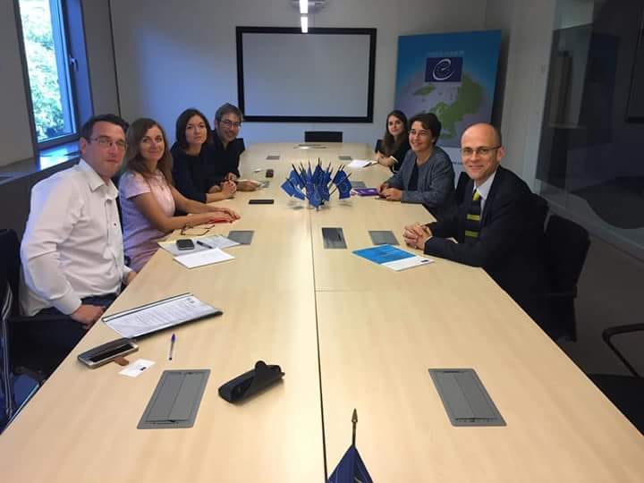 A meeting at the office of the Council of Europe A meeting at the office of the Council of Europe