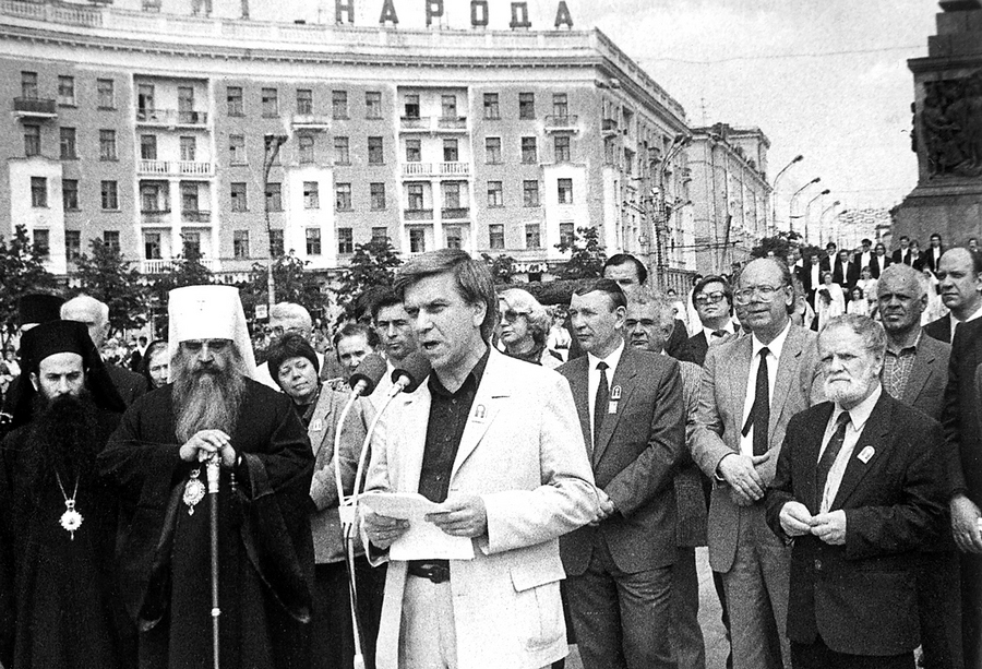 На мітынгу на плошчы Перамогі ў Мінску