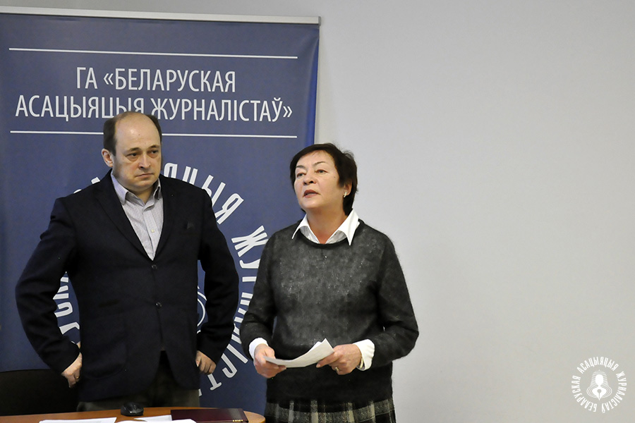 Pauliuk Bykouski and BAJ ex-chairperson Zhanna Litvina Pauliuk Bykouski and BAJ ex-chairperson Zhanna Litvina
