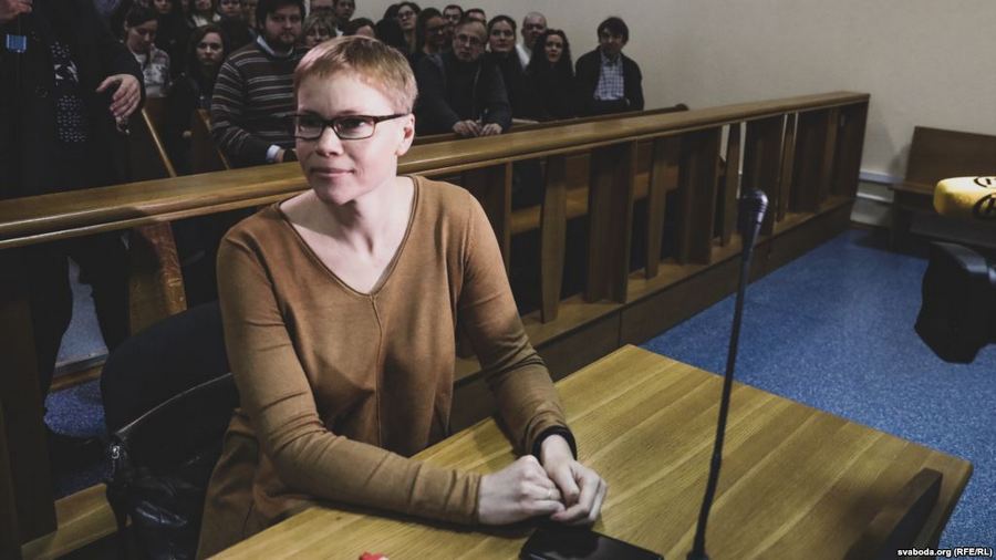 Марына Золатава ў судзе. Фота: "Радыё Свабода"