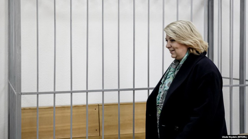 Сьвятлана Калінкіна ў судзе 8 кастрычніка 2019 году Сьвятлана Калінкіна ў судзе 8 кастрычніка 2019 году