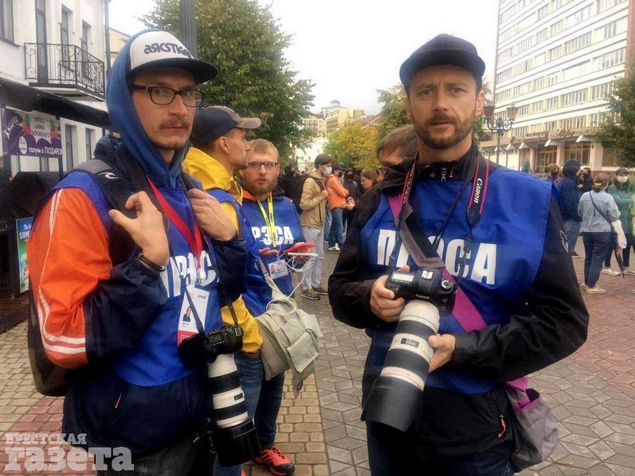 Брестские журналисты на акции протеста Брестские журналисты на акции протеста