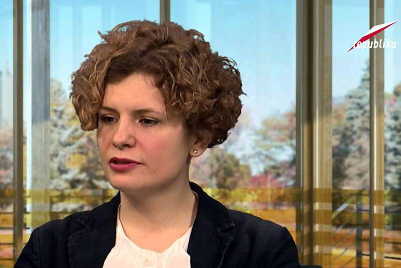 Малгожата Ноцунь, скриншот видео Małgorzatą Nocuń