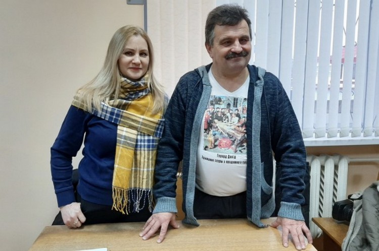 Алена Шабуня і Зміцер Лупач. Фота: ПЦ "Вясна" Алена Шабуня і Зміцер Лупач