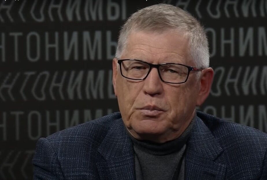 Галоўны рэдактар «Камсамольскай праўды» Уладзімір Сунгоркін. Скрын з відэа Галоўны рэдактар «Камсамольскай праўды» Уладзімір Сунгоркін