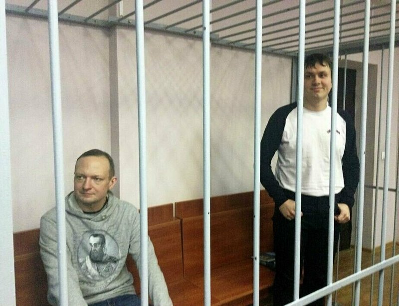 Андрэй Скурко і Ягор Марціновіч у судзе
