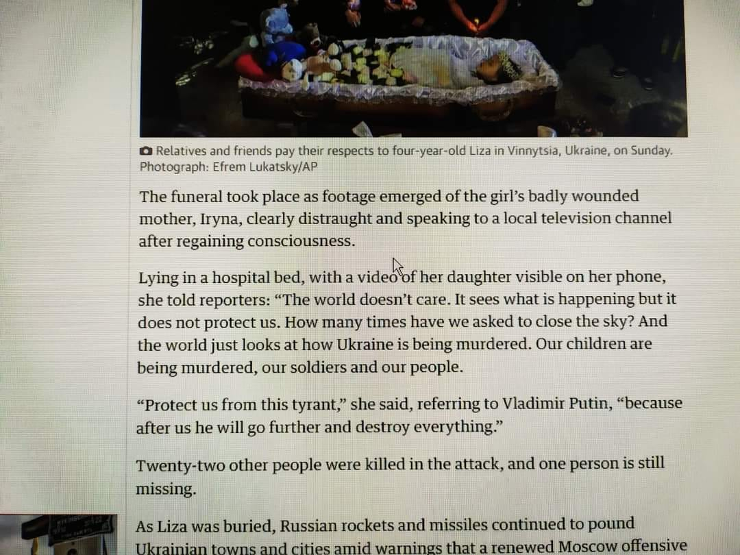 Скриншот из публикации The Guardian о видео из больницы, которым поделился в фейсбуке Антон Кудинов — свидетельство того, что его сообщение заметили иностранные медиа