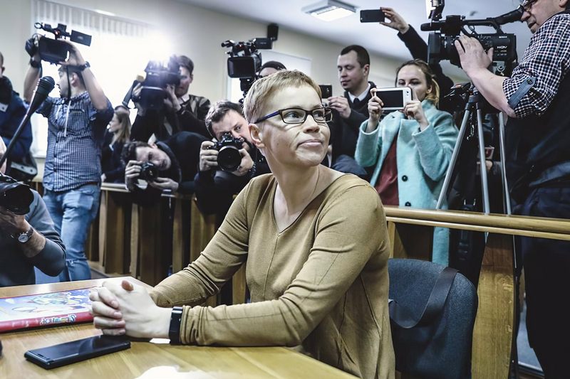 Марина Золотова на суде в 2020 году. Фото: Радыё Cвабода