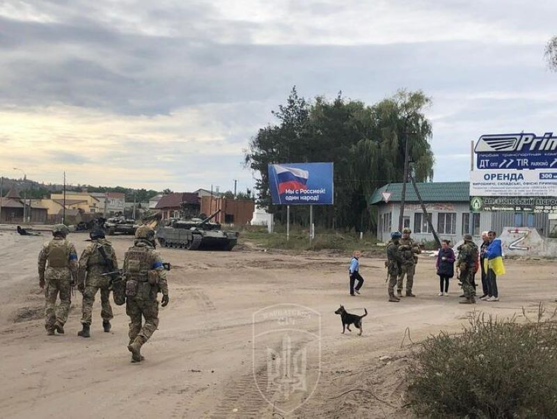Ізюм пасля вызвалення ад расійскай арміі. Фота: тэлеграм-канал «Інфармацыя»