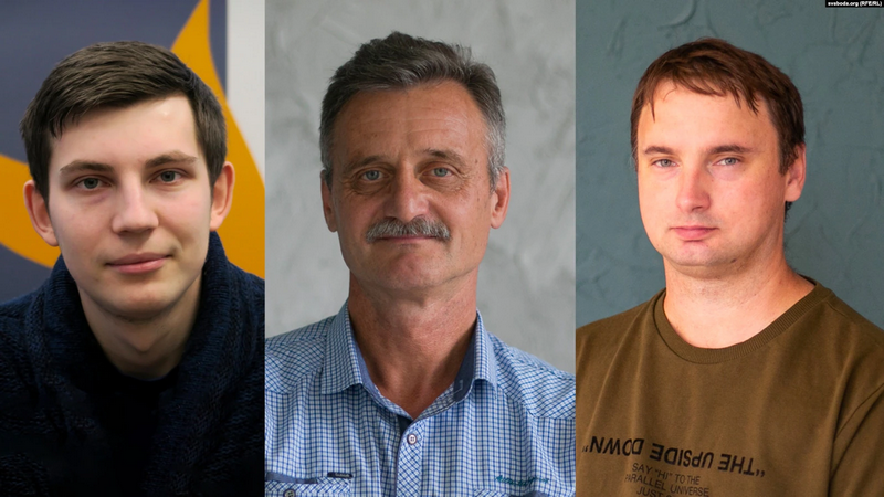 Журналісты Свабоды Ігар Лосік, Алег Грузьдзіловіч, Андрэй Кузьнечык