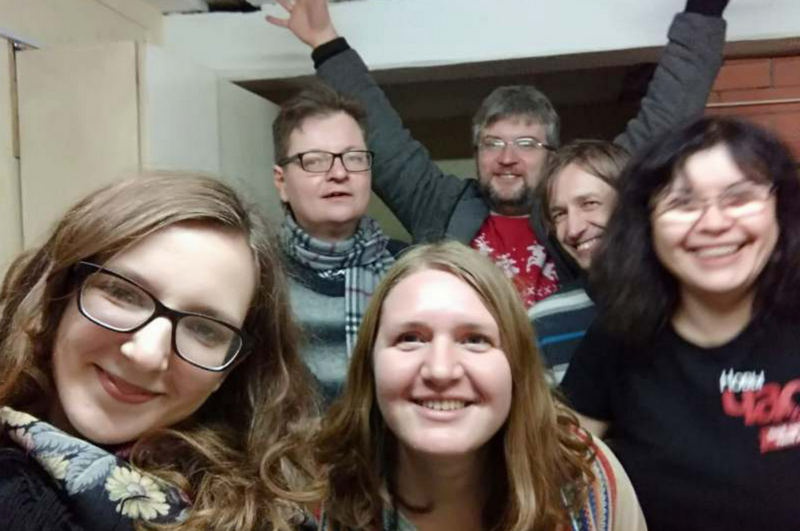 З калектывам газеты «Новы час». Фота: j4t.info