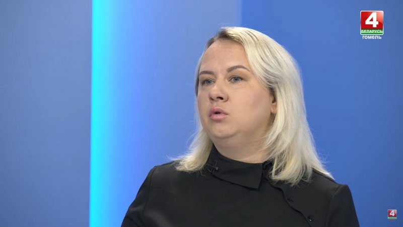 Ирина Коновалова. Скриншот телеканала "Беларусь-4. Гомель"