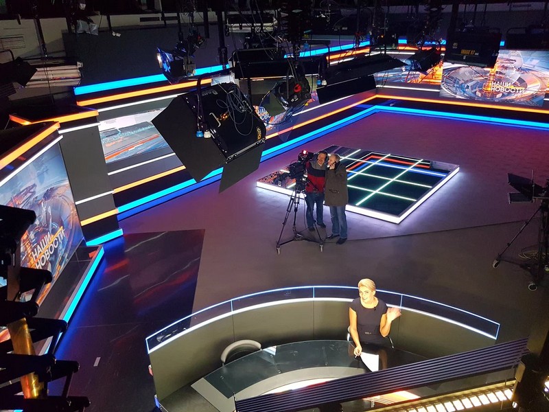 Студыя навін тэлеканала АНТ. Фота: yandex.by
