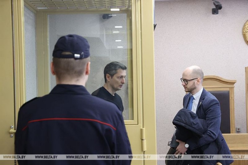 Дзмітрый Семчанка ў судзе. Сакавік, 2023 года. Фота: БелТА