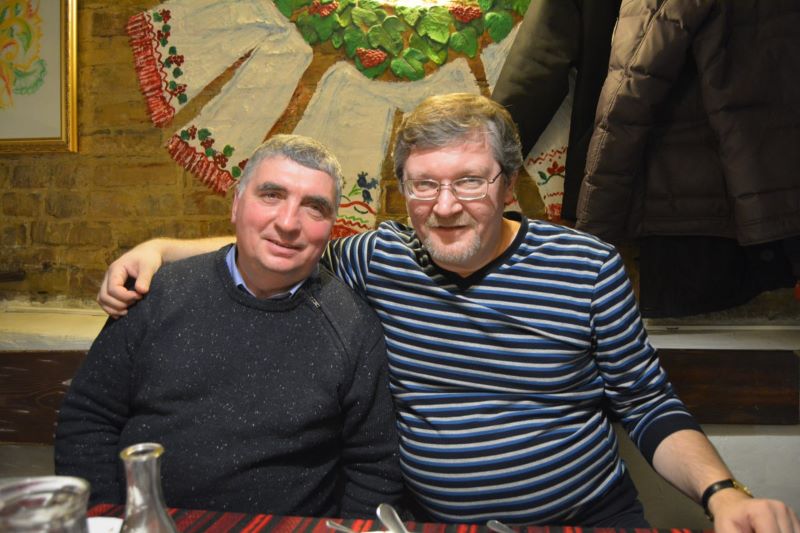 З земляком і аднакашнікам па Львоўскай вучэльні, журналістам Вадзімам Баліцкім