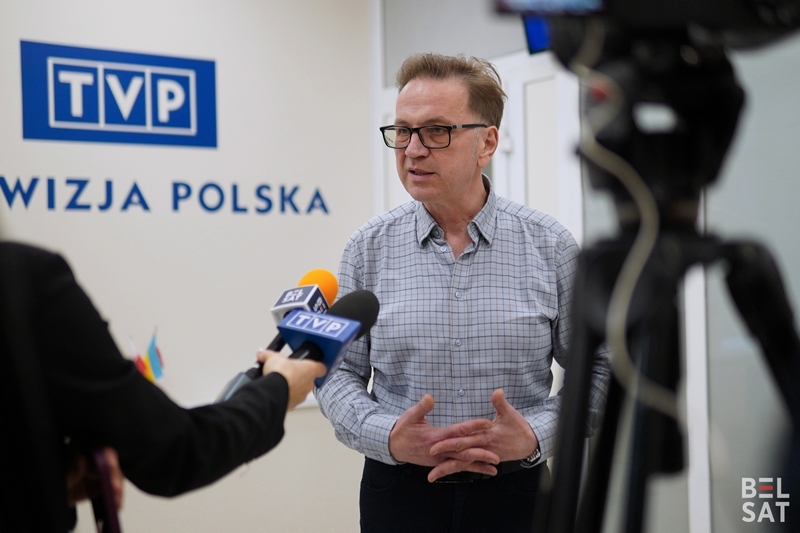 Намеснік дырэктара тэлеканалу «Белсат» Аляксей Дзікавіцкі. Фота: Белсат