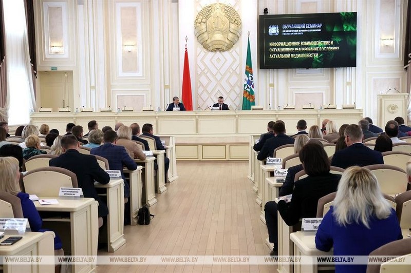 Барацьбіты з «фэйкамі» на семінары ў Гомелі, фота БелТА