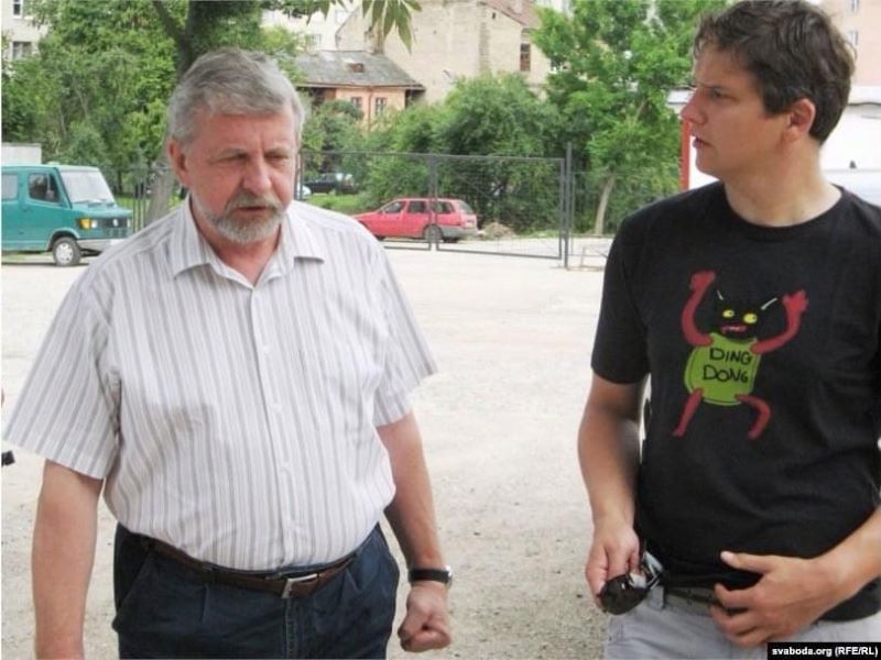 Аляксандр Мілінкевіч і Павел Мажэйка ў 2006-м годзе. Фота: Радыё Свабода