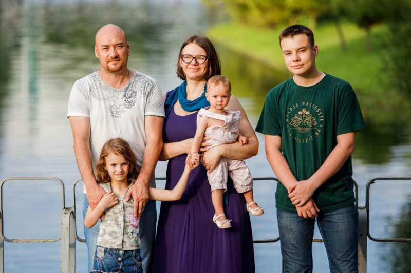Валянцін Стэфановіч з сям'ёй. Фота з асабістага архіву