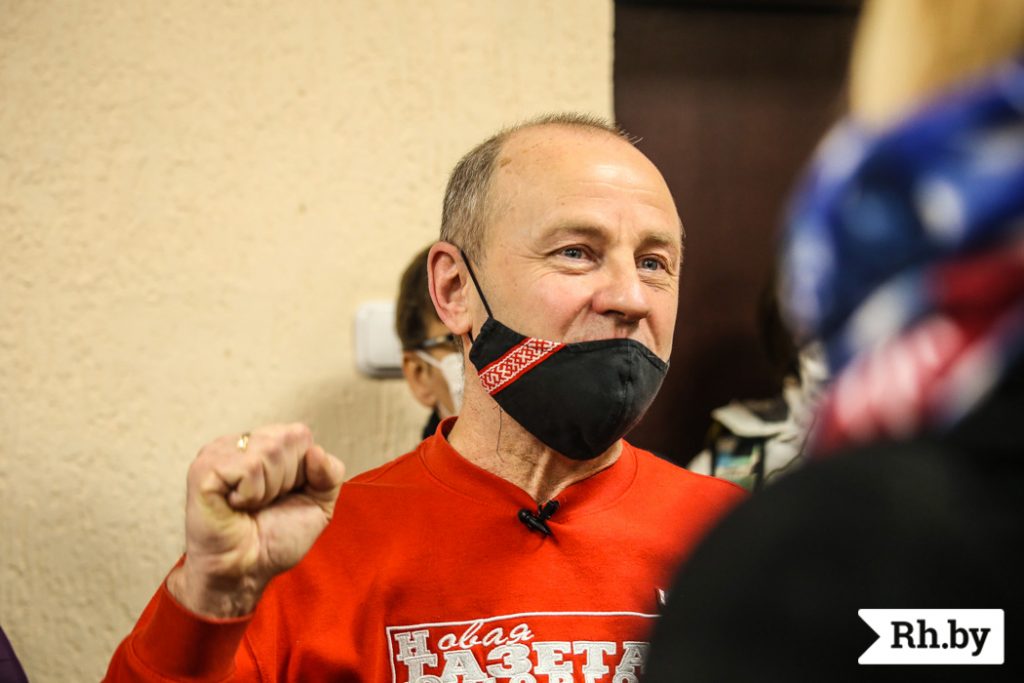Рамуальд Улан на судзе ў Смаргоні. Фота Настассі Уткінай