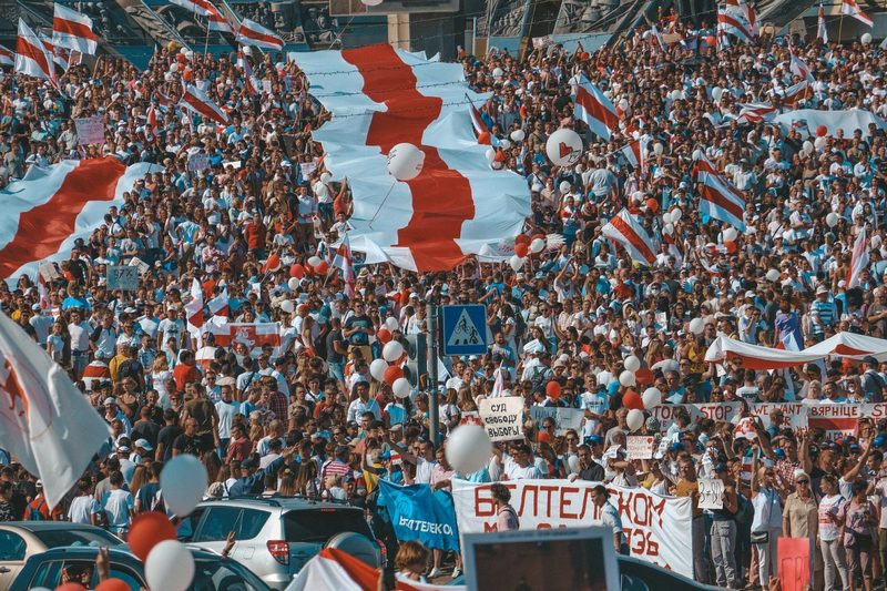August 2020 demonstrations against the disputed re-election of Alyaksandr Lukashenka. Photo: A Matskevich