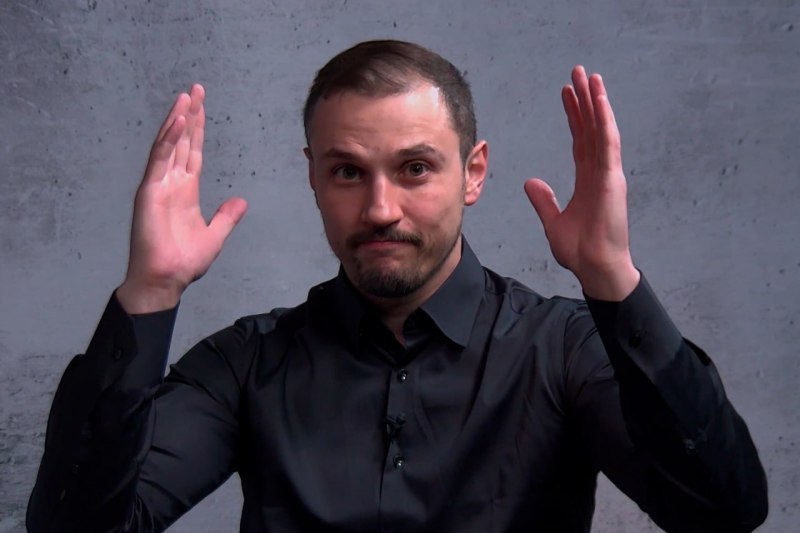 Яўген Валошын. Скрыншот з відэа