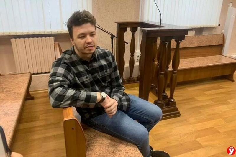 Роман Протасевич в суде. 7 апреля 2023 года. Фото: «Мінская праўда»
