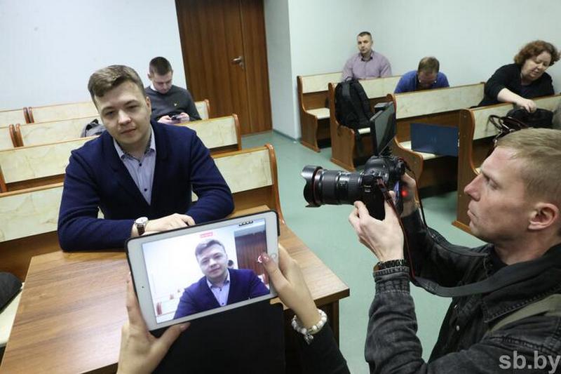 Роман Протасевич на суде 21 февраля 2023 года. Фото: «СБ»