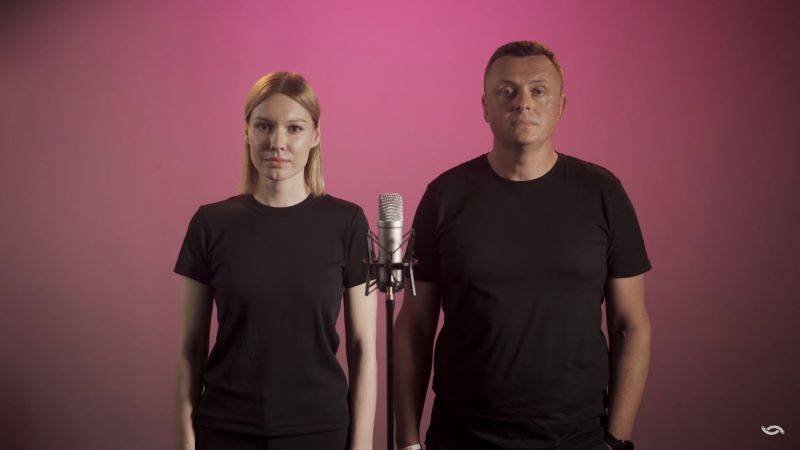 Валянціна Гарцуева і Сяргей Чуб у праекце «Дзённікі эміграцыі». Фота: скрыншот з ютуб-канала Незалежных Купалаўцаў