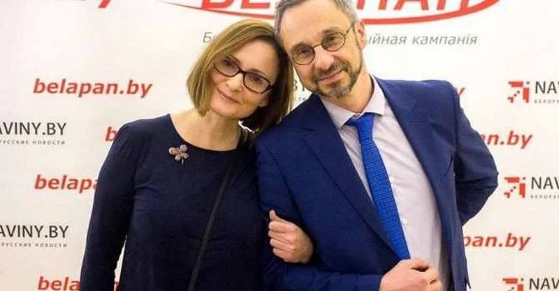 Ірына Леўшына з экс-дырэктарам БелаПАН Дзмітрыем Наважылавым