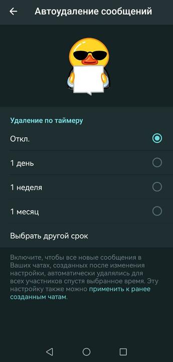 Скриншот настроек Telegram