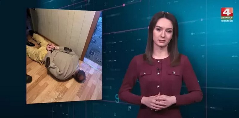 Прапагандыстка Петрусевіч пра затрыманне Аляксея Бацюкова. Фота: скрын відэа tvrmogilev.by
