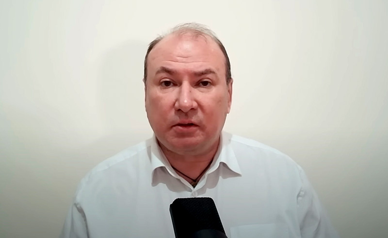 Юрый Увараў. Фота: скрыншот відэа з YouTube-канала прапагандыста