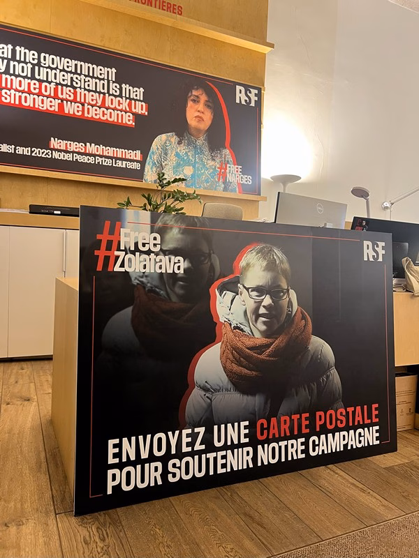 Belarusian journalists in Paris