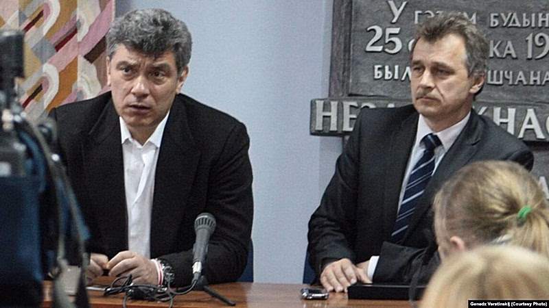 Barys Niamtsou and Anatol Liabedzka